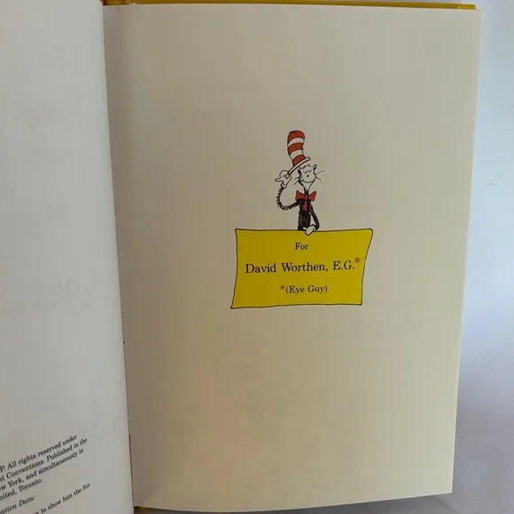 VINTAGE 1978! BRAND NEW DR. SEUSS I CAN READ WITH MY EYES SHUT! HARDCOVER BOOK. - Picture 5 of 8